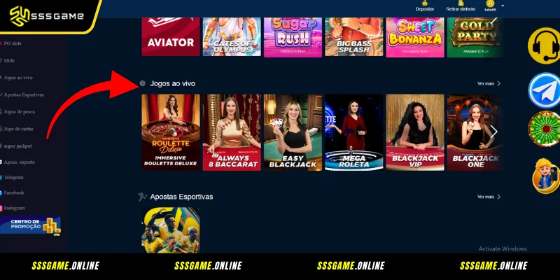 Definição e conceito do SSSGame Ao Vivo