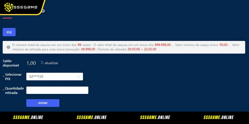 Passo a Passo para Solicitar seu Dinheiro em SSSGAME